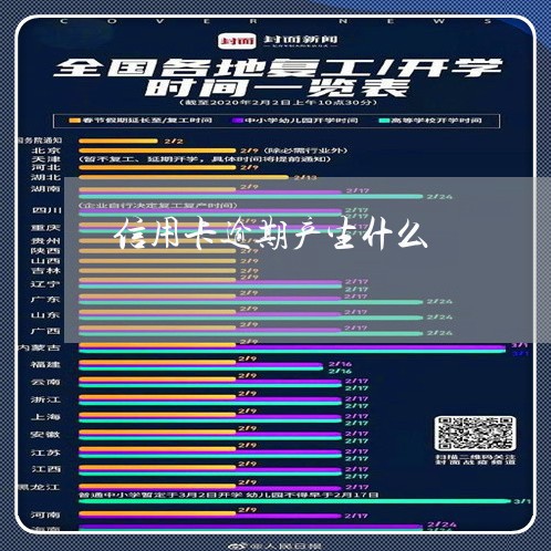 信用卡逾期产生什么/2023081592805