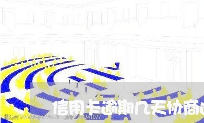 信用卡逾期几天协商还款/2023041113749