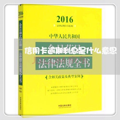 信用卡逾期利息是什么意思/2023041230472