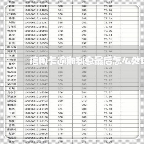 信用卡逾期利息最后怎么处理 信用卡逾期利息最后怎么处理