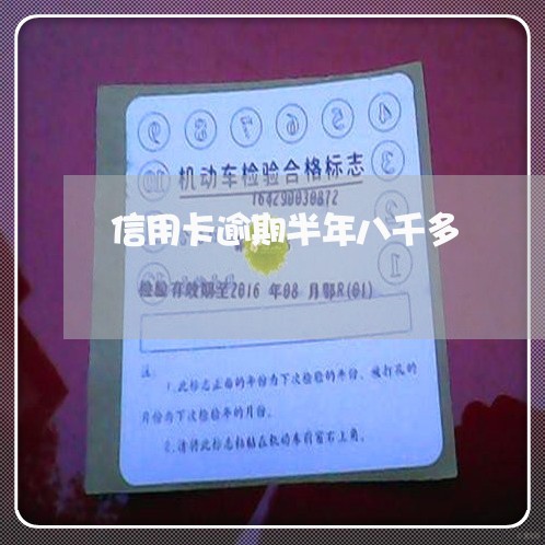 信用卡逾期半年八千多