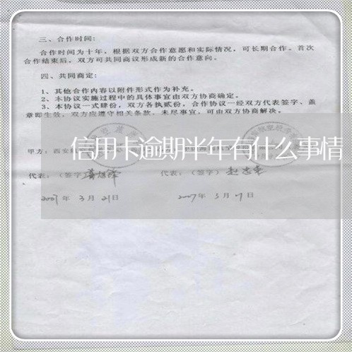 信用卡逾期半年有什么事情/2023062151682