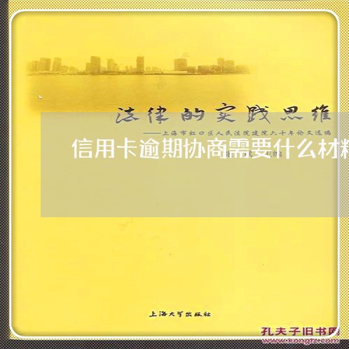 信用卡逾期协商需要什么材料证据/2023110375835