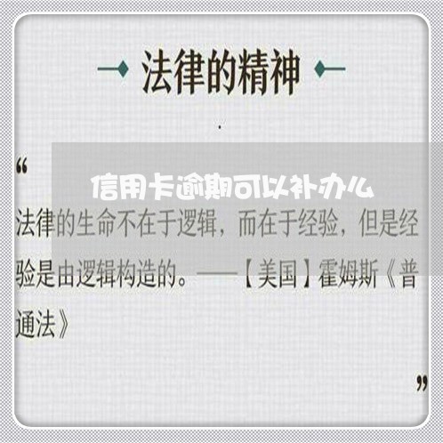 信用卡逾期可以补办么/2023071445825