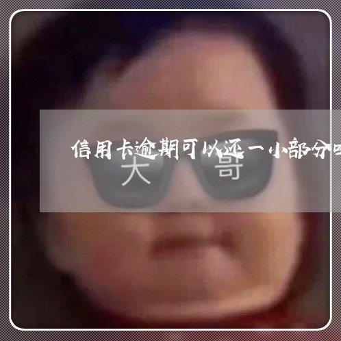信用卡逾期可以还一小部分吗 信用卡逾期可以还一小部分吗