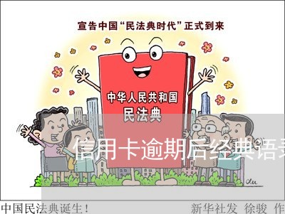信用卡逾期后经典语录/2023022716074