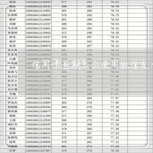 信用卡逾期怎么使用微信支付/2023060570616