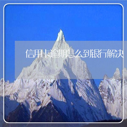 信用卡逾期怎么到银行解决 信用卡逾期怎么到银行解决
