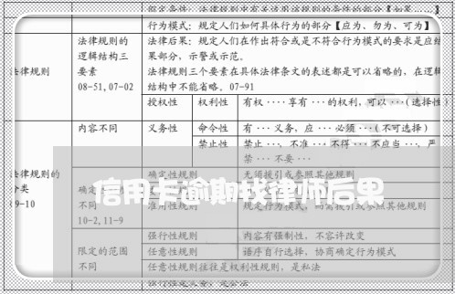 信用卡逾期找律师后果/2023061747259
