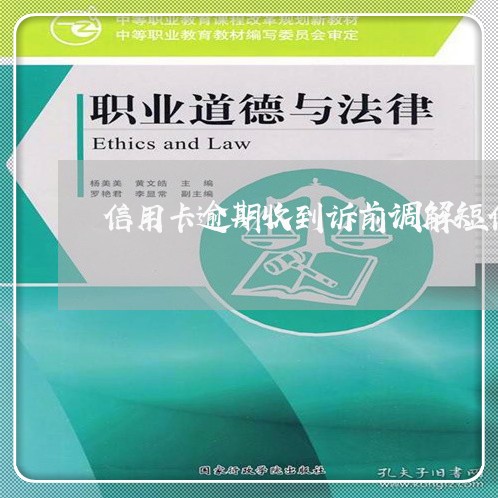 信用卡逾期收到诉前调解短信通知/2023110351582