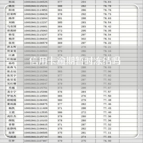 信用卡逾期暂时冻结吗/2023061766279