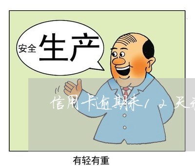 信用卡逾期未12天未还款