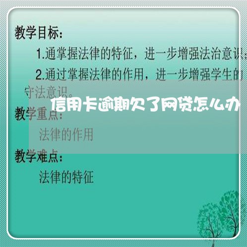 信用卡逾期欠了网贷怎么办/2023062039380