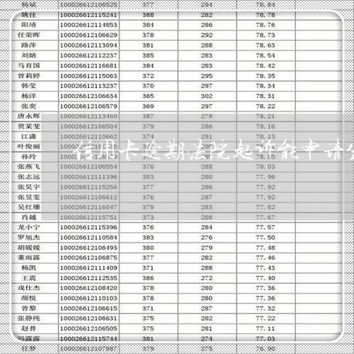 信用卡逾期法院起诉能申请分期吗