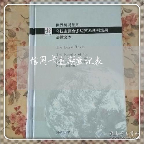 信用卡逾期登记表/2023021602021