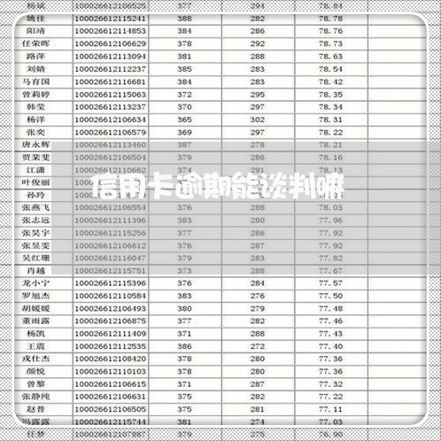 信用卡逾期能谈判嘛