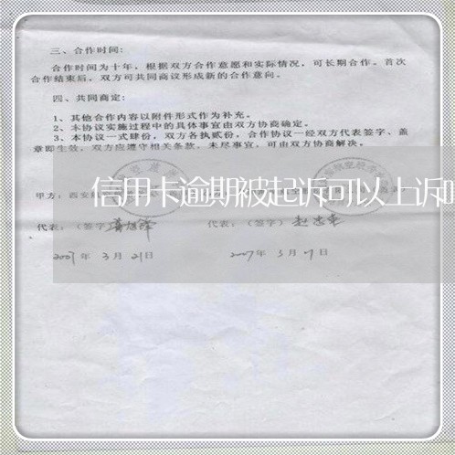 信用卡逾期被起诉可以上诉吗 信用卡逾期被起诉可以上诉吗