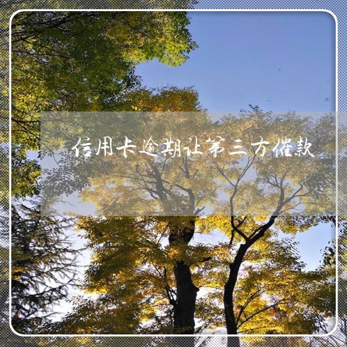 信用卡逾期让第三方催款