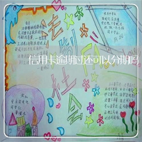 信用卡逾期过还可以分期吗 信用卡逾期过还可以分期吗