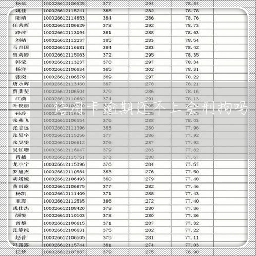 信用卡逾期还不上会刑拘吗/2023061682516