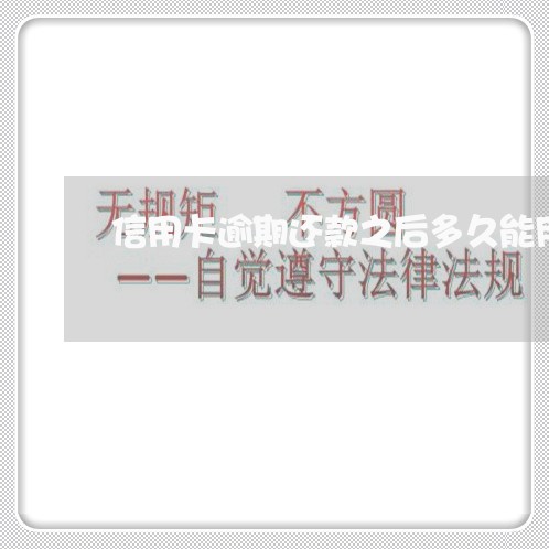 信用卡逾期还款之后多久能用 信用卡逾期还款之后多久能用