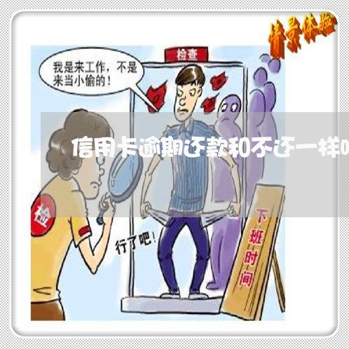 信用卡逾期还款和不还一样吗/2023022892048 信用卡逾期还款和不还一样吗/2023022892048