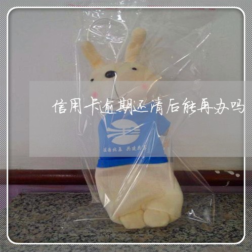 信用卡逾期还清后能再办吗/2023060181963