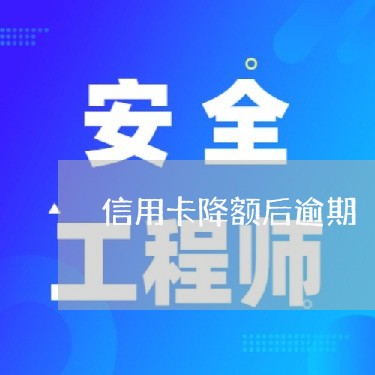 信用卡降额后逾期/2023021669648