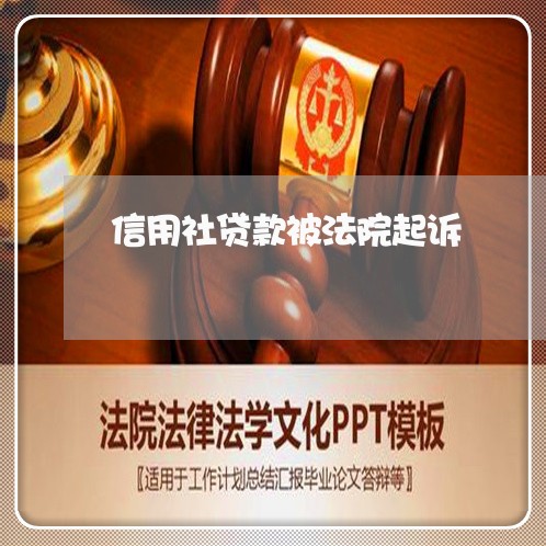 信用社贷款被法院起诉 信用社贷款被法院起诉
