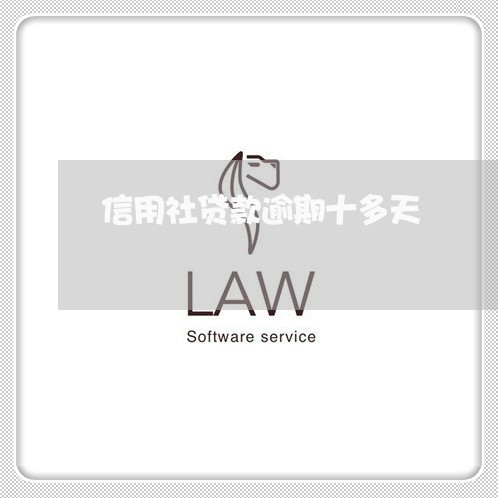 信用社贷款逾期十多天