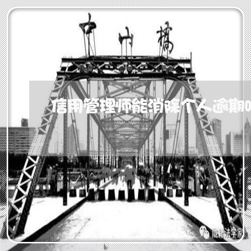 信用管理师能消除个人逾期吗