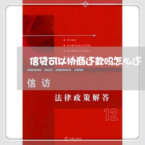 信贷可以协商还款吗怎么还/2023111072694