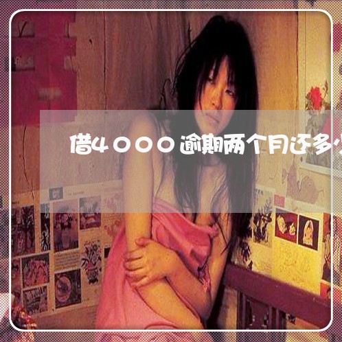 借4000逾期两个月还多少钱 借4000逾期两个月还多少钱