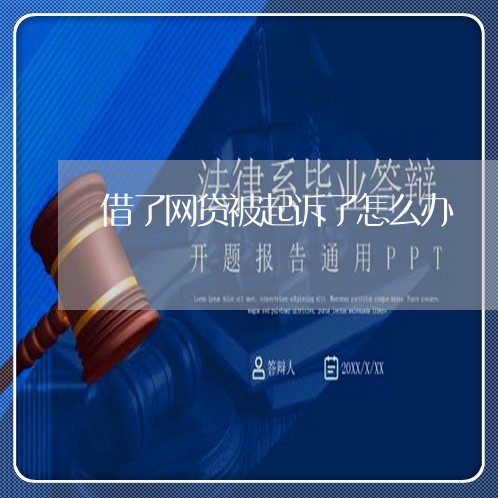 借了网贷被起诉了怎么办/2023120617259