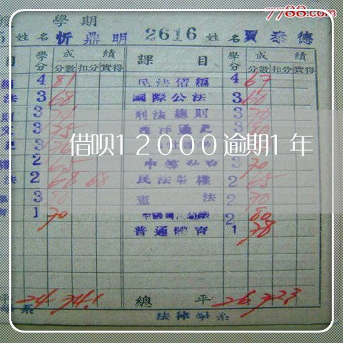 借呗12000逾期1年