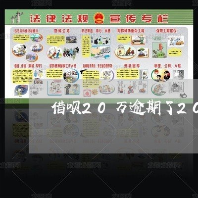 借呗20万逾期了20天/2023022481582 借呗20万逾期了20天/2023022481582
