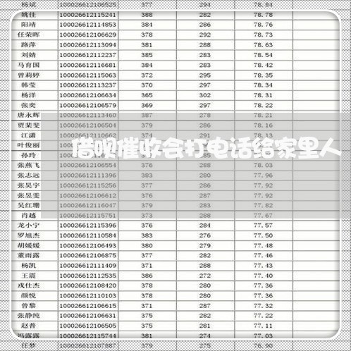 借呗催收会打电话给家里人/2023012816371