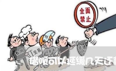 借呗可以延缓几天还款/2023021940612