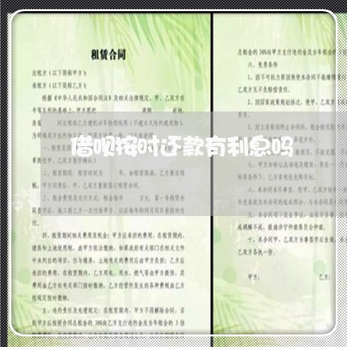 借呗按时还款有利息吗/2023022726259 借呗按时还款有利息吗/2023022726259