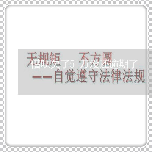借呗欠了5万没还逾期了 借呗欠了5万没还逾期了