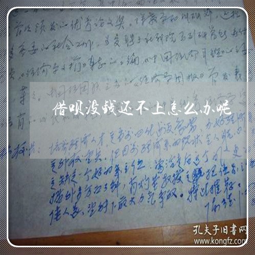 借呗没钱还不上怎么办呢/2023030127450