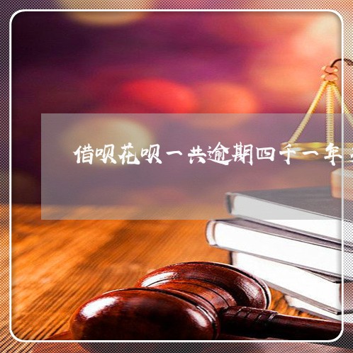 借呗花呗一共逾期四千一年多