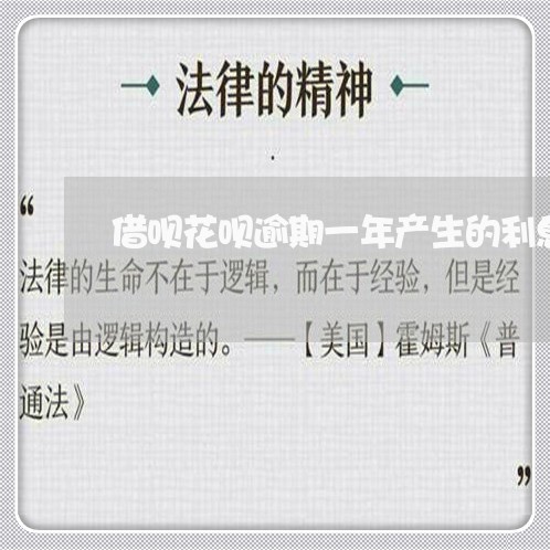 借呗花呗逾期一年产生的利息 借呗花呗逾期一年产生的利息