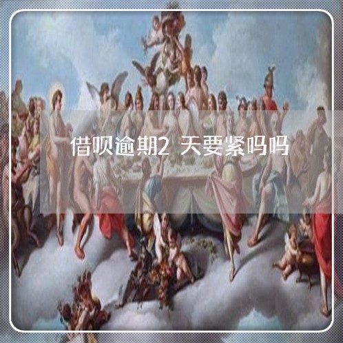 借呗逾期2天要紧吗吗/2023020629294