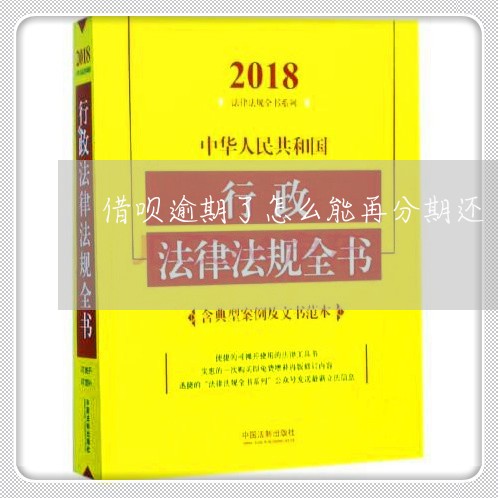 借呗逾期了怎么能再分期还/2023060450692