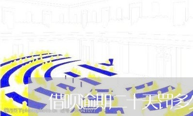 借呗逾期二十天罚多少款/2023020449770