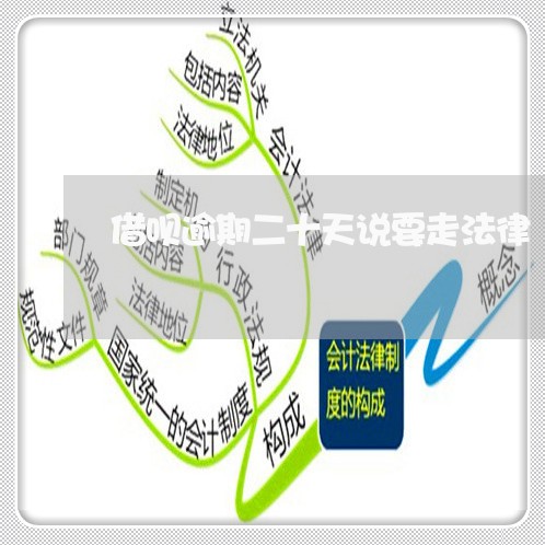 借呗逾期二十天说要走法律