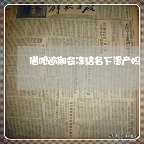 借呗逾期会冻结名下资产吗/2023022782793 借呗逾期会冻结名下资产吗/2023022782793
