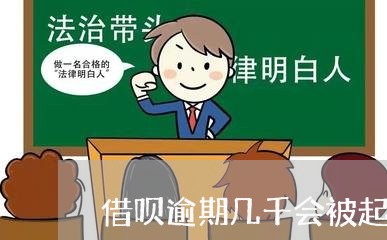 借呗逾期几千会被起诉么/2023061794816