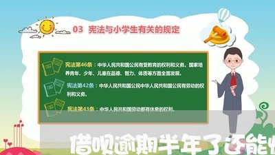 借呗逾期半年了还能恢复吗/2023012696947